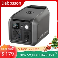 Dabbsson 300E 298Wh 300W Portable Power Station Solar Generator for Camping Trip
