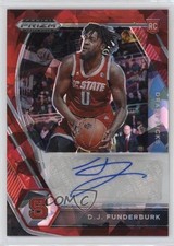 2021-22 Panini Prizm Draft Picks Red Ice DJ Funderburk #DP-DJF Auto 19ek