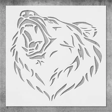Custom Bear Stencil Template Reusable for DIY Crafts, Wall Art, Fabric Painting