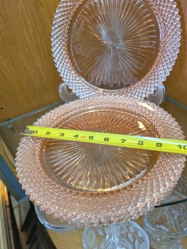 Anchor Hocking Miss America Dinner Plate Pink Depression Glass, 10.25", Set Of 4