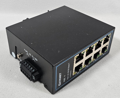 Ethernet Switch 8 Port Ethernet Unmanaged Industrial Din Rail RJ45 10/100 Mbps