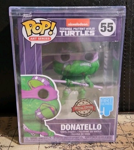 Funko POP TMNT Donatello 55 Art series Tortues Ninja + Hard Box Protector