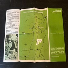 Vintage 1970 Mount Rushmore National Park Service Brochure Map South Dakota