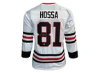 Marián Hossa “HOF-2020” Insc Autographed White Chicago  Hockey Jersey Beckett