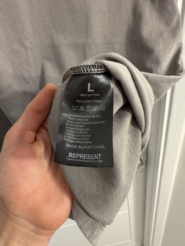 REPRESENT Clo. Represent Large Rock Logo Ultimate Grey Tee Size Medium - Picture 5 of 6