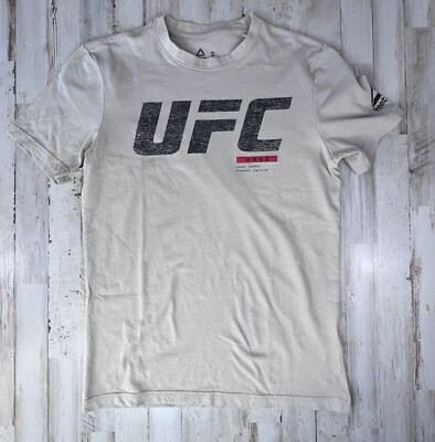 Reebok Mens UFC Fight Graphic T-Shirt, Tan, Size Small