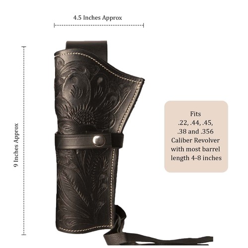Western Leather Gun Holster Rough Rider .Colt SAA Ruger Wrangler Pistol Holster - Picture 5 of 11