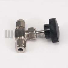 Fit 1/4" OD Tube SS304 Shut Off Flow Control Compression Needle Valve 915 PSI