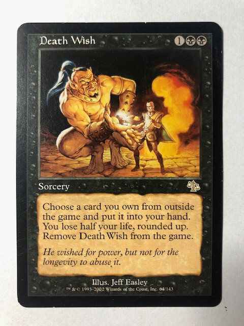 Death Wish Judgment LP Condition Magic Cards, COMBINED SHIPPING