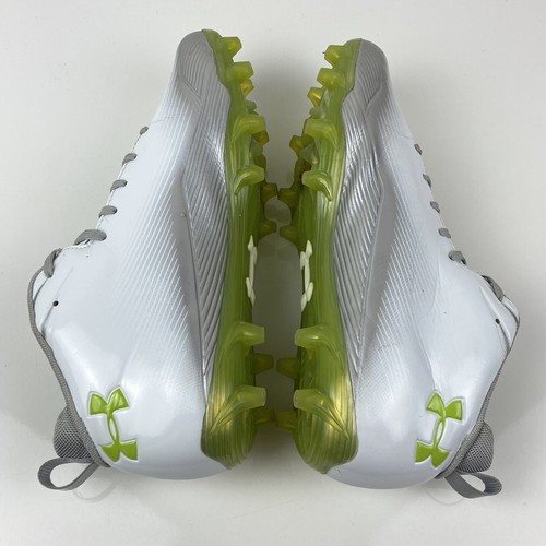 Scarpe da calcio Under Armour uomo Nitro III Mid bianco argento verde taglia 10,5 - Foto 6 di 10