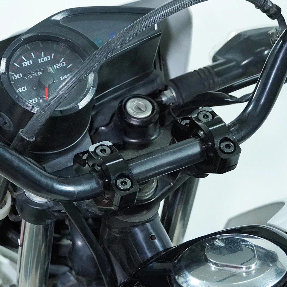 Fit For BMW F800ST F650GS F650CS 7/8" Alloy Offset Handlebar Risers Clamp - Image 2 of 4