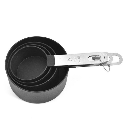 Measuring Cups and Spoons 4pcs Set Steel Baking Tool Kitchen AU V9J8