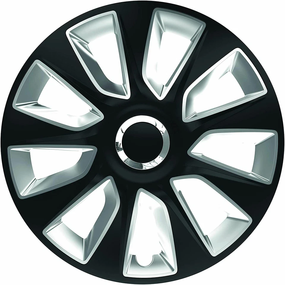 Wheel Trim Cover To Fit Kia Rio Black/Diamond Cut Silver Choice Of Sizes - Image 2 of 4