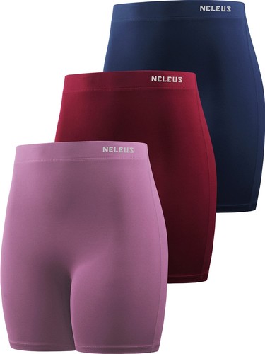 Women's 4" Biker Short 3 Pack High Waist Athletic Shorts for Gym Yoga Running...