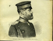 Major General v. Stiehle - book section 1870 - wood engraving