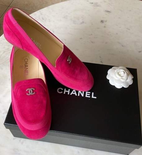 Mocasines Chanel Usados Gamuza En Rosa Talla Estado | eBay