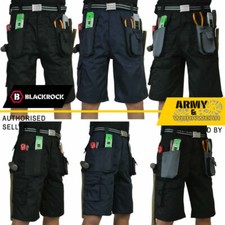 Blackrock Mens Workman Heavy Duty Cargo Work Short Combat Pants Utility Trouser