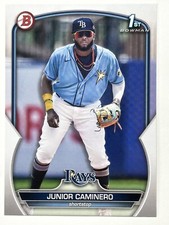 Junior Caminero 1st Rookie Card RC 2023 Bowman Prospects BP-61 Tampa Bay Rays 