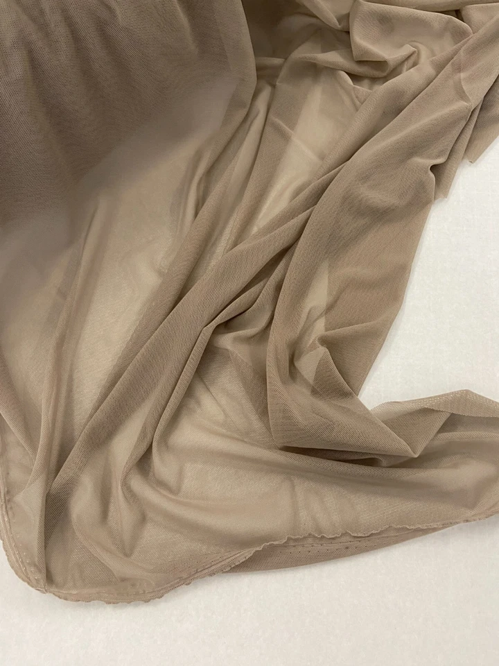 Mesh Taupe Meterware Stoff Nylon 4-Wege-Stretch Spandex Netzstoff weich 150cm - Bild 2 von 4
