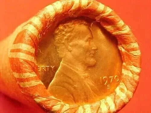 1970-S OBW ORIGINAL BANK WRAPPED ROLL BU UNCIRCULATED LINCOLN CENT PENNIES