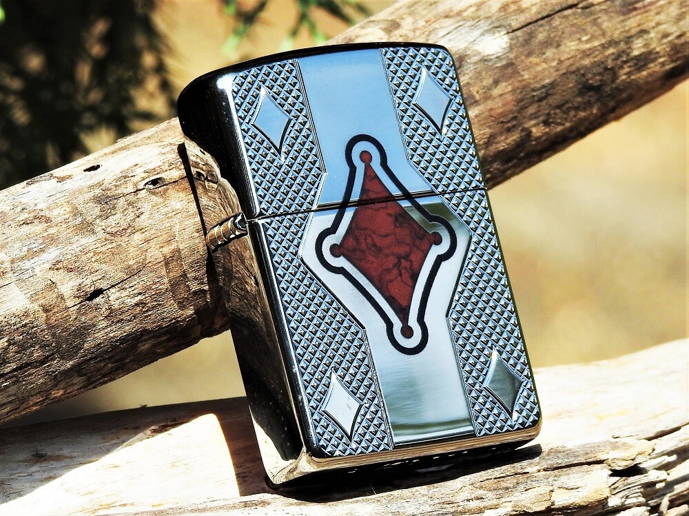 DEAD END ピンバッジ 2点セット Armor Diamond Cut Double Sides Mirror Line 16SD-DD Zippo