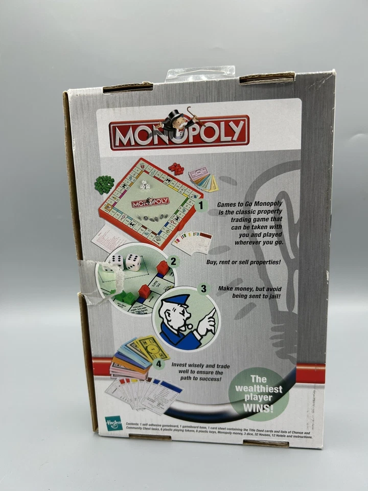 Monopoly Travel Game Parker Games to Go - Holidays - Unused - Christmas Gift - Image 3 of 4