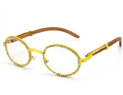 Eye Glasses Gold Frame Classic 90's Retro Gold Metal Frame Sophisticated Shades