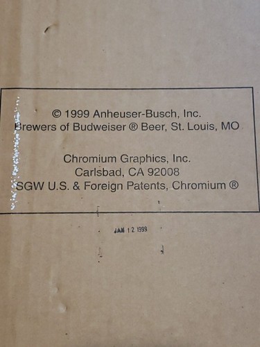 1999 Budweiser Beer Framed Mirror, "Beer Labels Through American History" - Picture 19 of 22