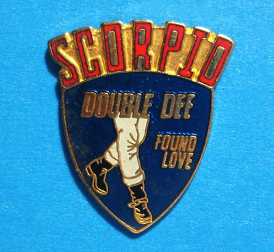 DOUBLE DEE  ITALIAN DANCE & MUSIC GROUP - FOUND LOVE - VINTAGE SCORPIO LAPEL PIN