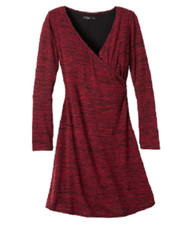 NEW prAna Long-Sleeved V-Neck Wrap Style Dress Size Large $89 Retail