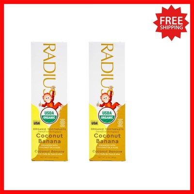 Delicious Coconut Banana Children's Toothpaste 3oz - Non-Toxic & Fluoride-Free