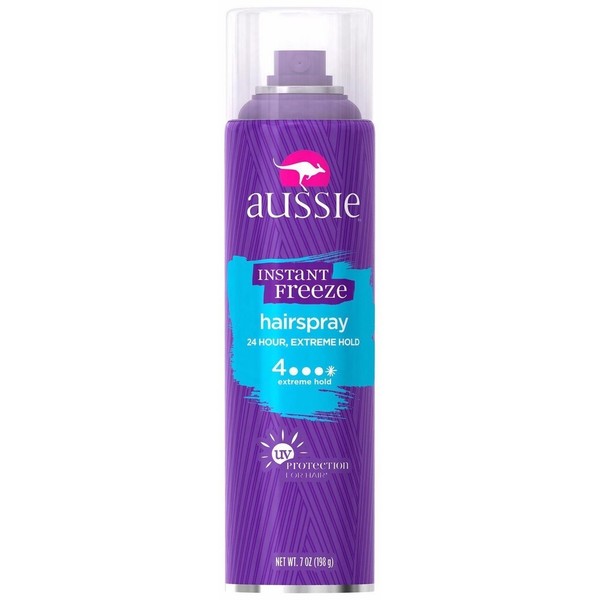 Aussie Instant Freeze Hair Spray Extreme Hold Aerosol 7 Oz 198 G