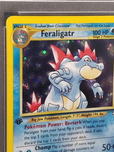 2000 Pokemon Neo Genesis 1st Edition Feraligatr Holo #4 _ WOTC_ PSA 8 - Picture 6 of 16