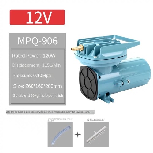 12V Home Use High Power Outdoor Fishing Oxygenator Oxygenating Air Pump - Picture 10 of 11