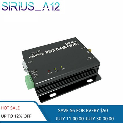 1W Wireless LoRa RS232 RS485 433MHz Range 8km PLC Transceiver Radio Modem Router