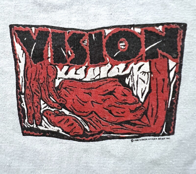 VINTAGE 80s 1988 VISION STREET WEAR LEE RALPH SKATEBOARD T