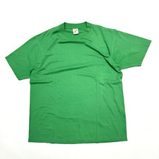 Vintage 90s Jerzees 50/50 Heavyweight Green Size Large T Shirt Made in USA