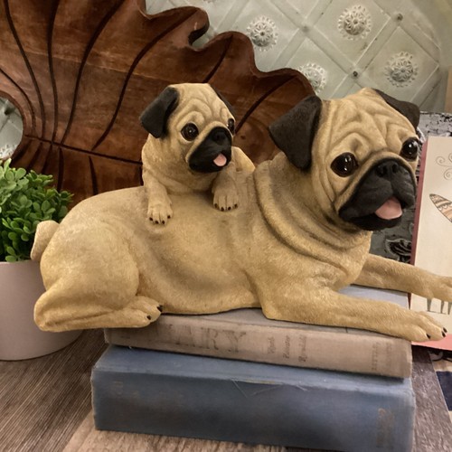 mommy and me danbury mint pugs Rare Gift Dog Figurine Pug - Picture 8 of 10