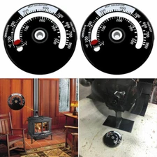 2X Magnetic Wood Stove Pipe Fire Place Heat Temperature Thermometer Tester #LI