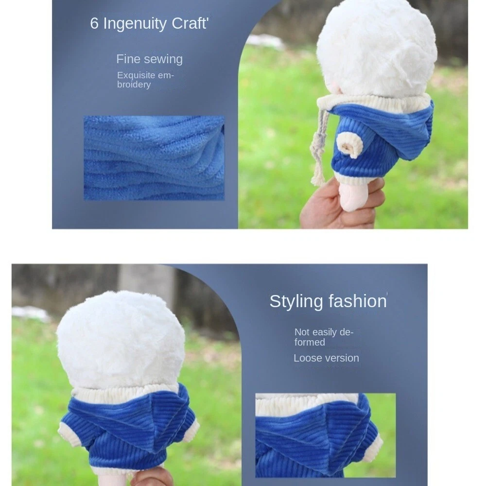 VETEMENTS Felpa per bambole fatta a mano fai da te bambola jumps uit mini felpa con cappuccio bambola di cotone