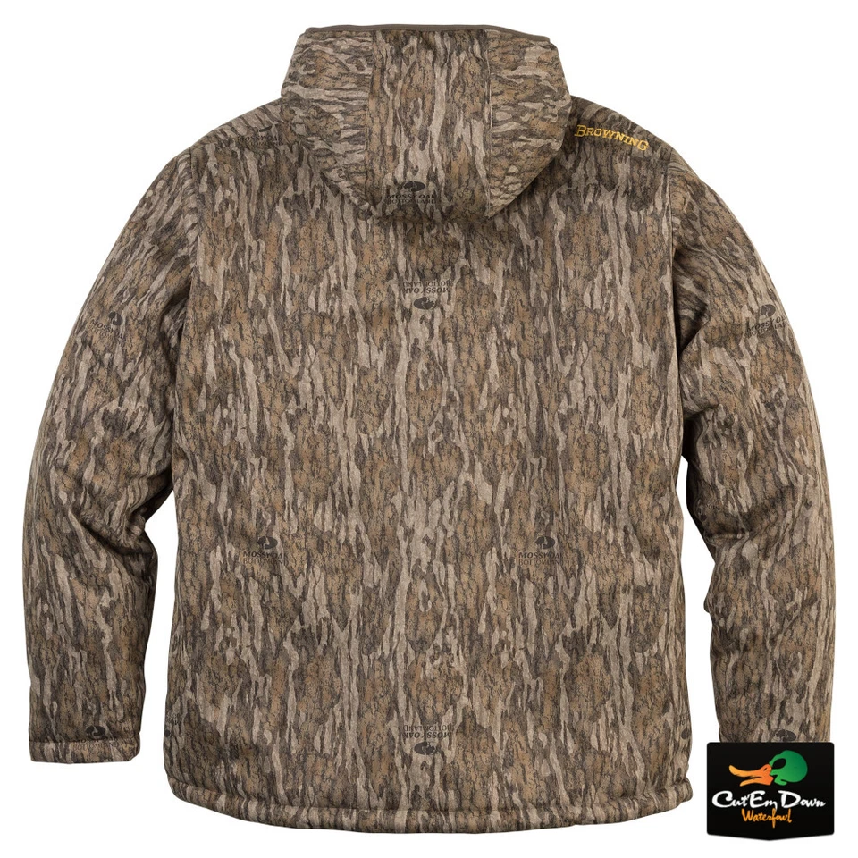 NEW BROWNING LATE SEASON CLOSING DAY PARKA COAT- MOSSY OAK BOTTOMLAND CAMO - - Image 3 of 3