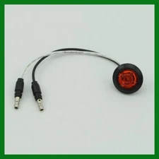 Maxxima 3/4" Mini Side Marker Clearance light Single 1 LED Bullet Plug Amber Len