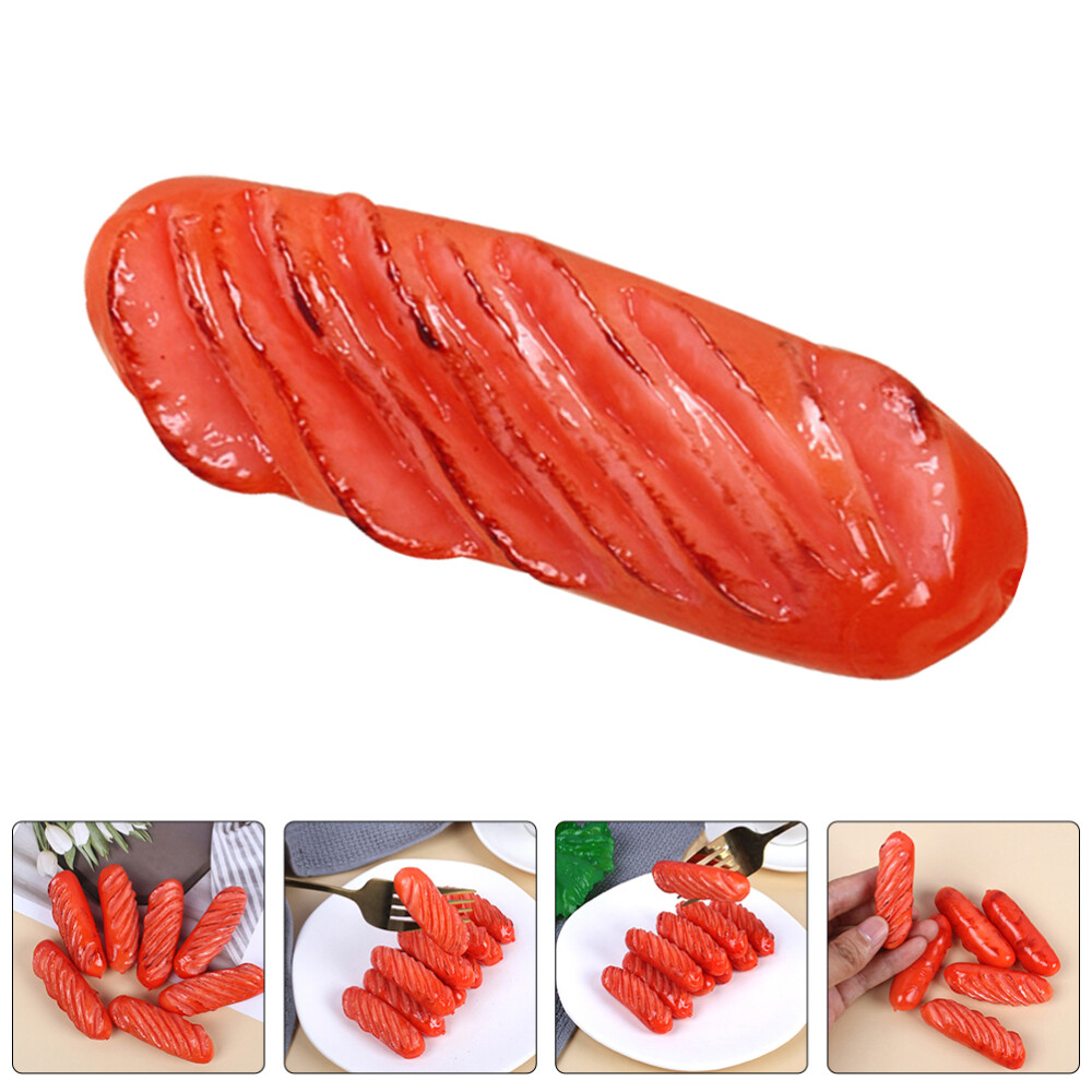 3 Pcs Hot Dog Prop Fake Model Maker Artificial Food Props Pumpkin Tray