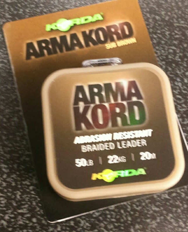 Korda Arma Kord Sub Brown Braided Leader  50LB - 20M