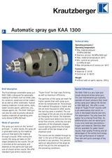 Krautzberger  Type 1300  Automatic Spray Gun Nozzle For Automated Spray 