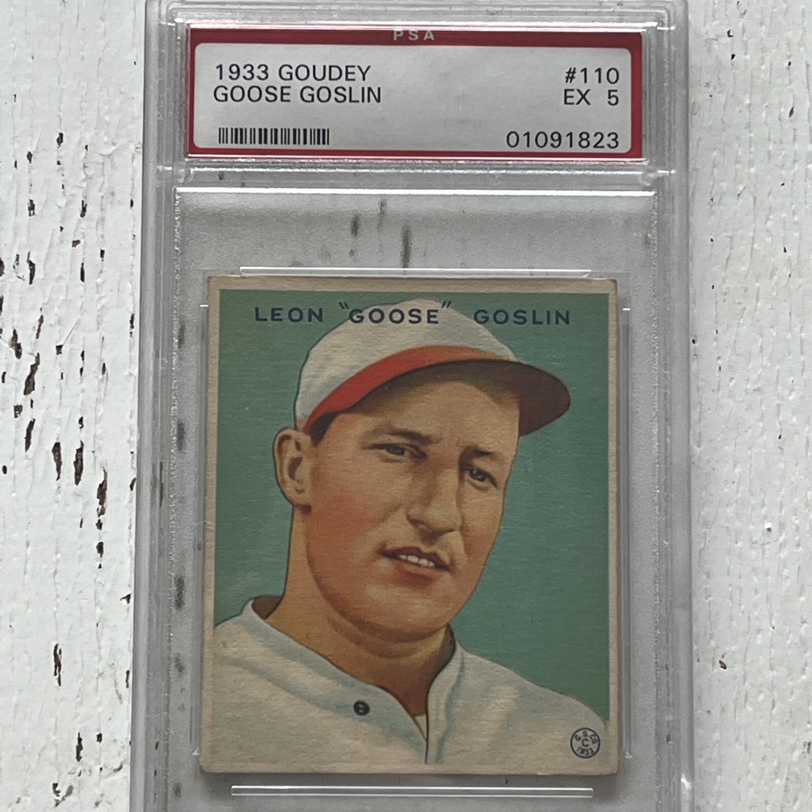 1933 Goudey #110 Goose Goslin - PSA 5