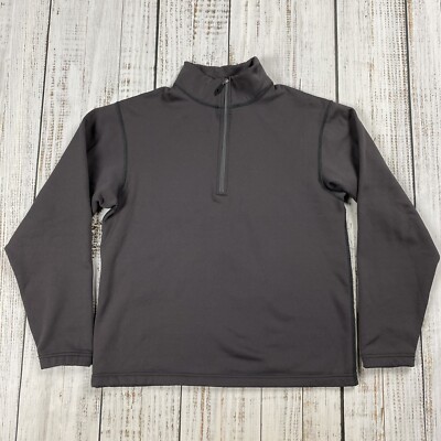 OBERMEYER XL JUNIORS GREY 1/4 ZIP PULLOVER SOFT SHELL FLEECE LINER SWEATER JCKT