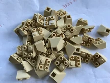 LEGO-NEW #3676 TAN-SLOPE INVERTED 45 2 X 2 DOUBLE CONVEX-2 PIECES