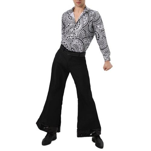 70s Disco Costume Cosplay Costumes Vintage Men Music Party Outfit Casual Fashion - Picture 8 of 46