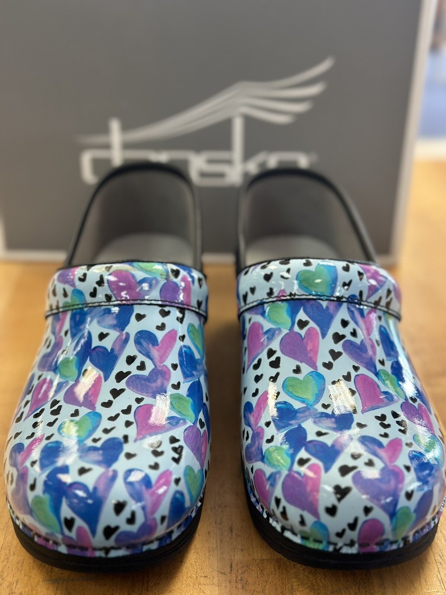 Dansko Women's LT Pro Patent Love Pattern Leather Upper Size 39